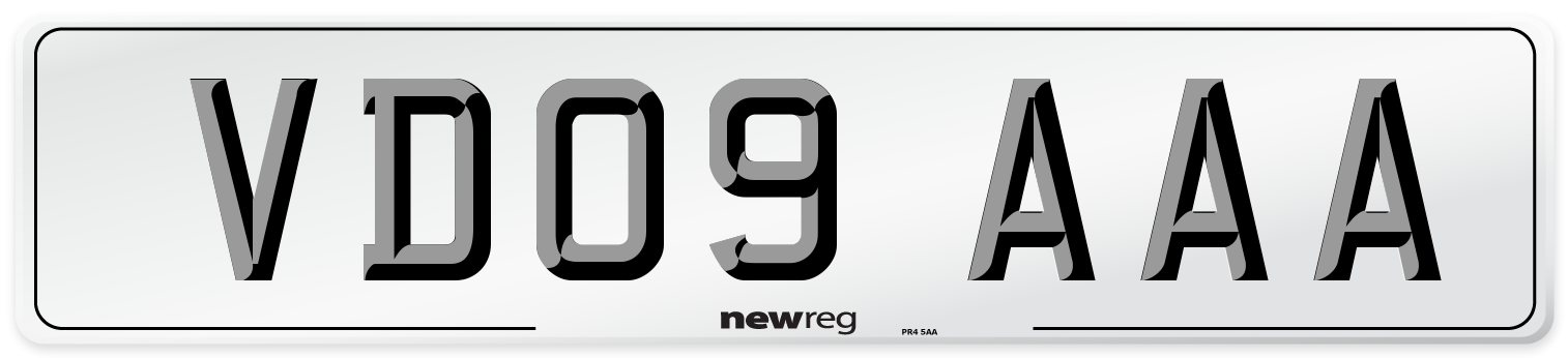 VD09 AAA Number Plate from New Reg